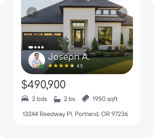 Example home search result on hōmhub